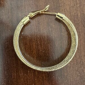 Sparkly Unique Gold Hoop Earring